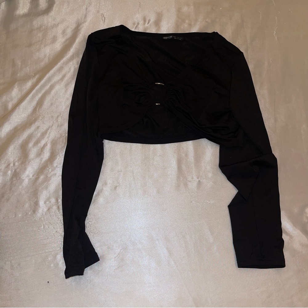 long sleeve crop top